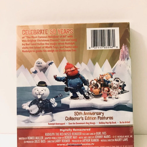 Rudolph The Red Nosed  Reindeer 50th Anniversary DVD Blu Ray Sealed - Picture 6 of 13
